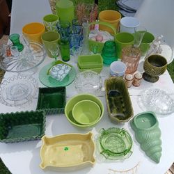 Assorted glassware