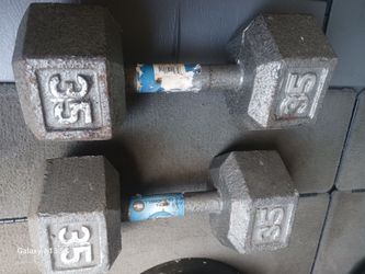Cap 35lb dumbbells Never used