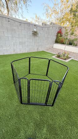 FXW Homeplus Unleashed Indoor Dog Playpen - Stress-Free and Safe Play, Heavy Duty 24 Inch 6 Panels Dog Pen for Puppy and Small Dogs, Black│Patented