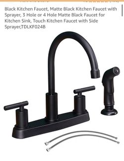 VSUNHOO new black kitchen faucet W sprayer