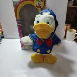 PlushDisney Donald Duck Little Boppers 1987 Worlds of Wonder Plush . Used.