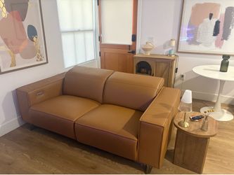 Like new modern leather recliner sofa.