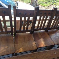  4 Solid Wood Chairs $20 Each