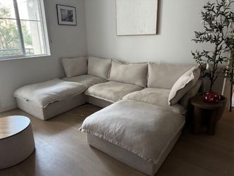 Cloud Beige Linen U-Shaped Sectional