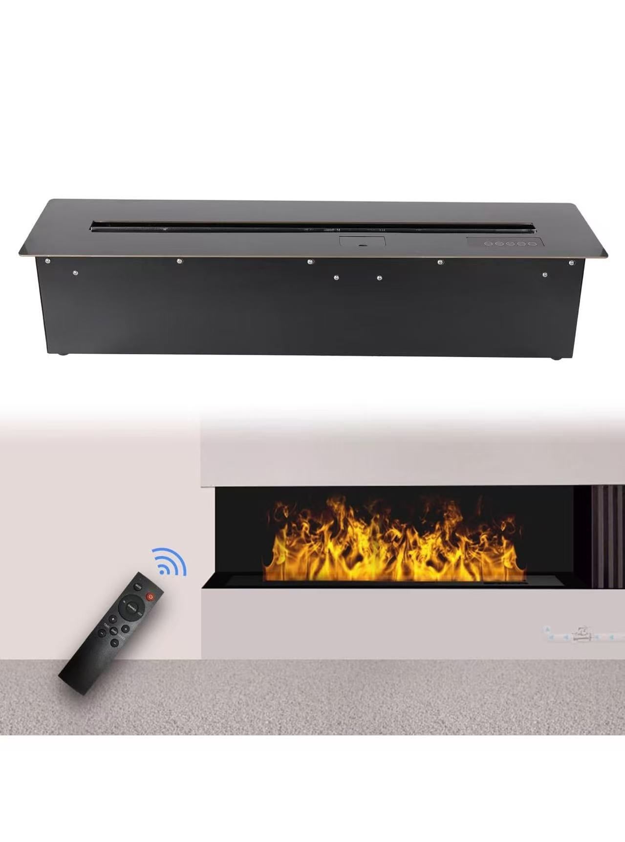 3D Water Vapor Fireplace with Humidifier Flame