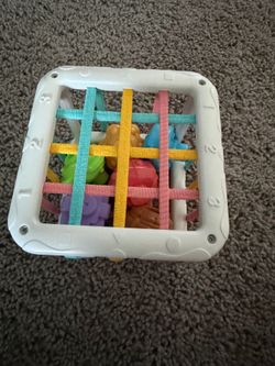 Cube Toy with Stackable Rattles