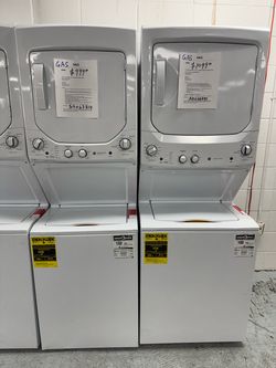 GE Single unit stackable washer with GAS dryer