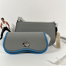 Coach Cloud Wavy Double Pouch Bag In Coachtopia Leather NWT