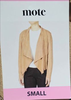 Mote Khaki Faux Suede Moto Jacket