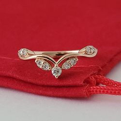 14k Rose Gold Diamonds Ring Size 4 Tiara Solid Gold!/ Anillo de Oro Rosado con Diamantes! 👌🎁Post Tags: Anillo de Oro