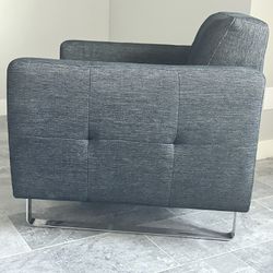 Modern Chair Black and Chrome 