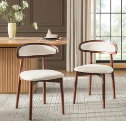 Mid-Century Modern Dining Chairs Set of 2
