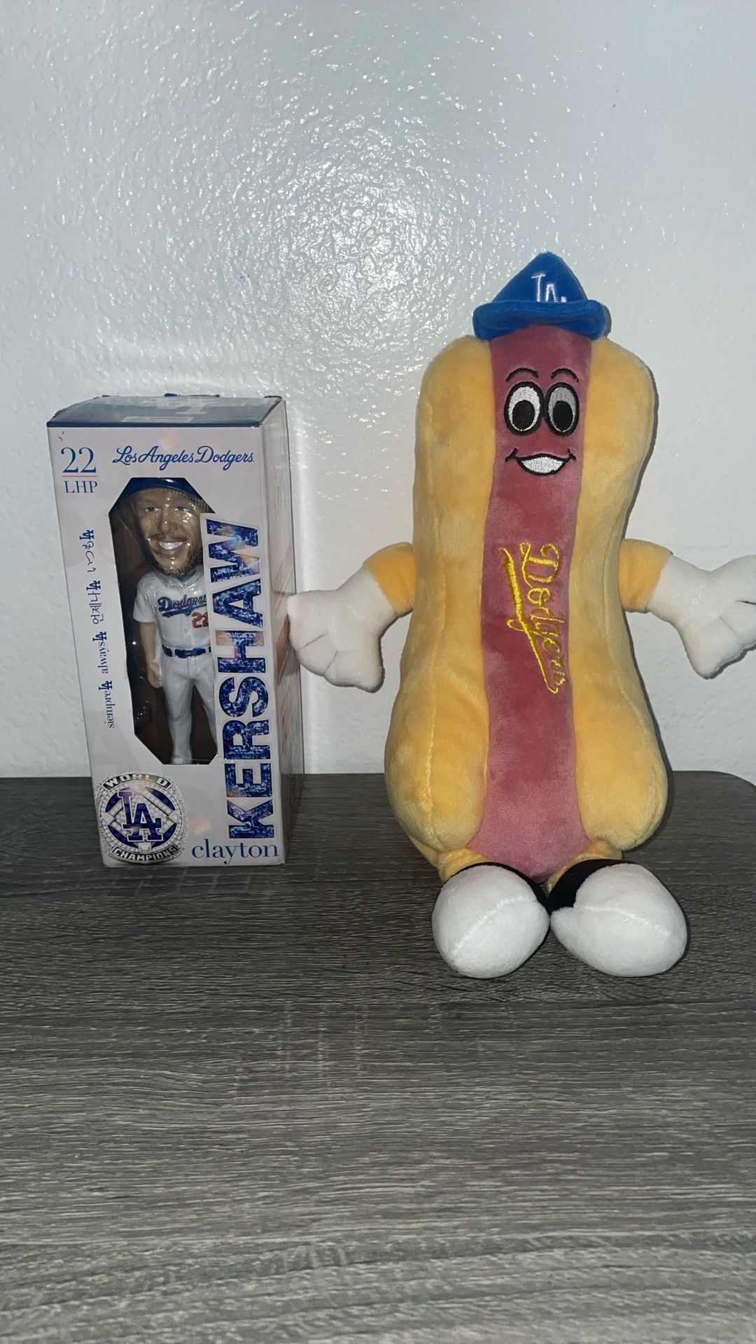 Clayton Kershaw 2022 World Series Dodgers Stadium Dodger Dog & Bobblehead