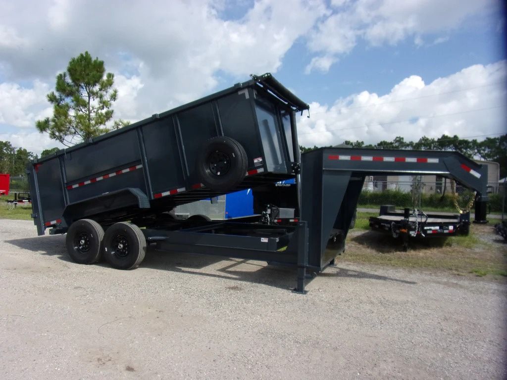 Dump Gooseneck Trailer 16,000lb 7x16x4