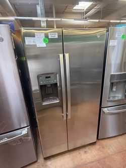 GE Counter Depth Side-by-Side Stainless Steel Refrigerator