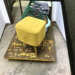 Mid century cube stool