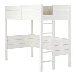 White Bunk Bed in a Loft style - twin mattress not included