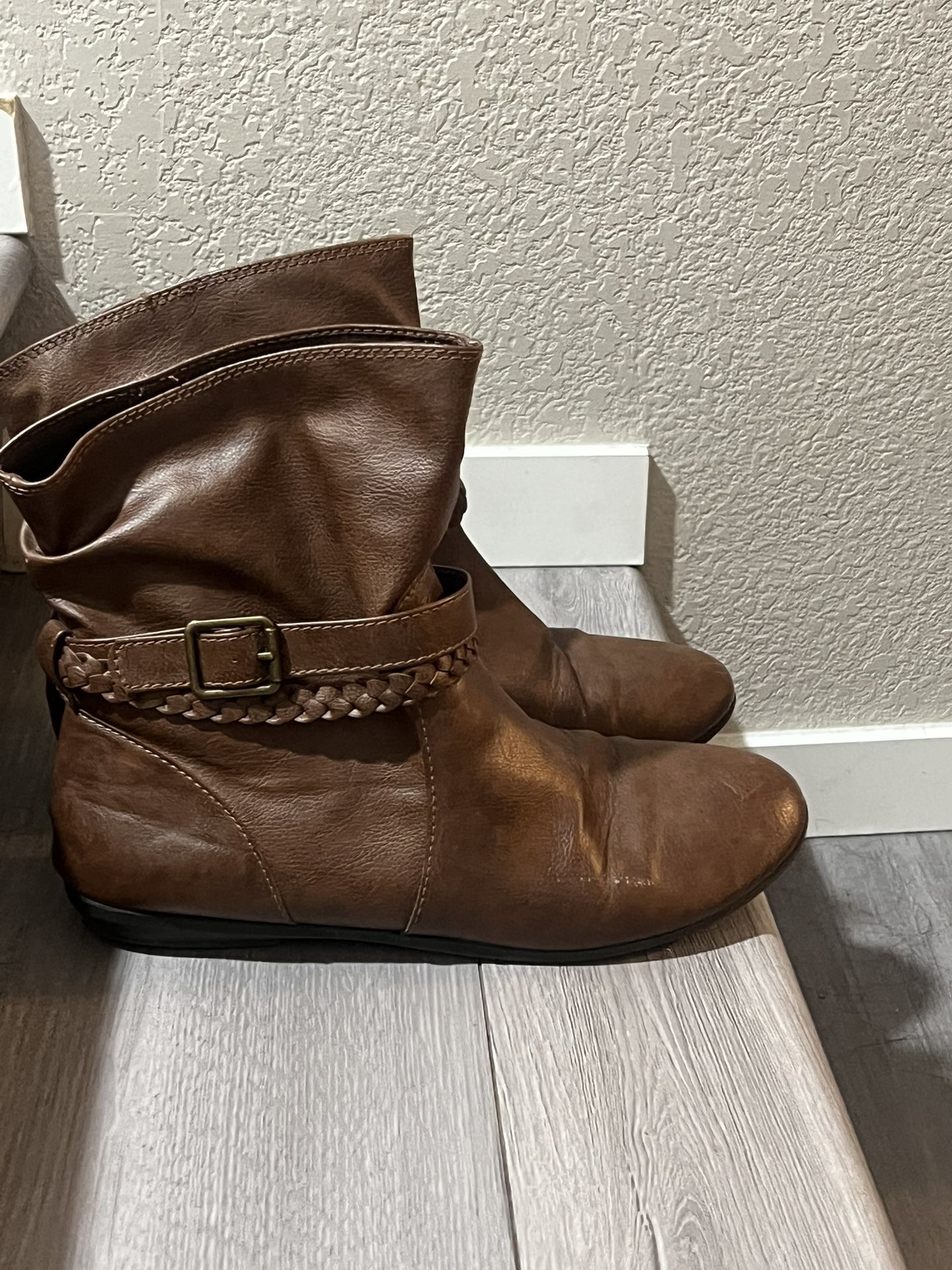 Brown Leather American Eagle Ankle Booties