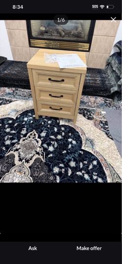 $99.99 RETAIL - BRAND NEW 3-DRAWER NIGHTSTAND - ONLY $100