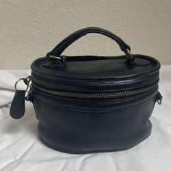 Vintage Navy Leather  Trail Bag  Purse without strap