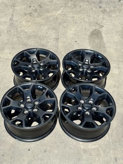 Jeep Wrangler JK Willys Wheels Black OEM 5x5 lug patter 07 through 2026