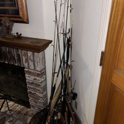 various fishing rods 