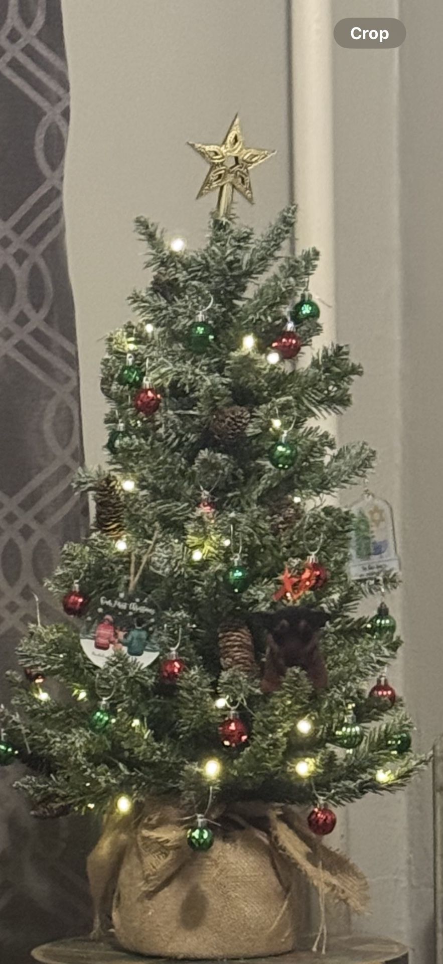 3 Ft LED Lights With Pinecones And Christmas Balls