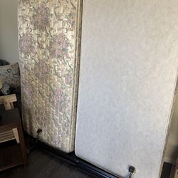 Twin bed box spring mattress and frame