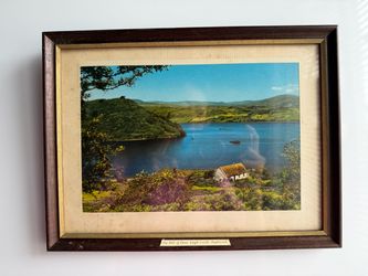 The Hill of Doon, Lough Corrib, Oughterard Matted & Framed Print 9x12"