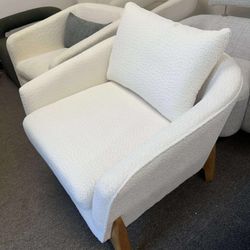 Accent Chair 31" Oversized Reading Chair Comfy Upholstered Boucle Lounge Armchair