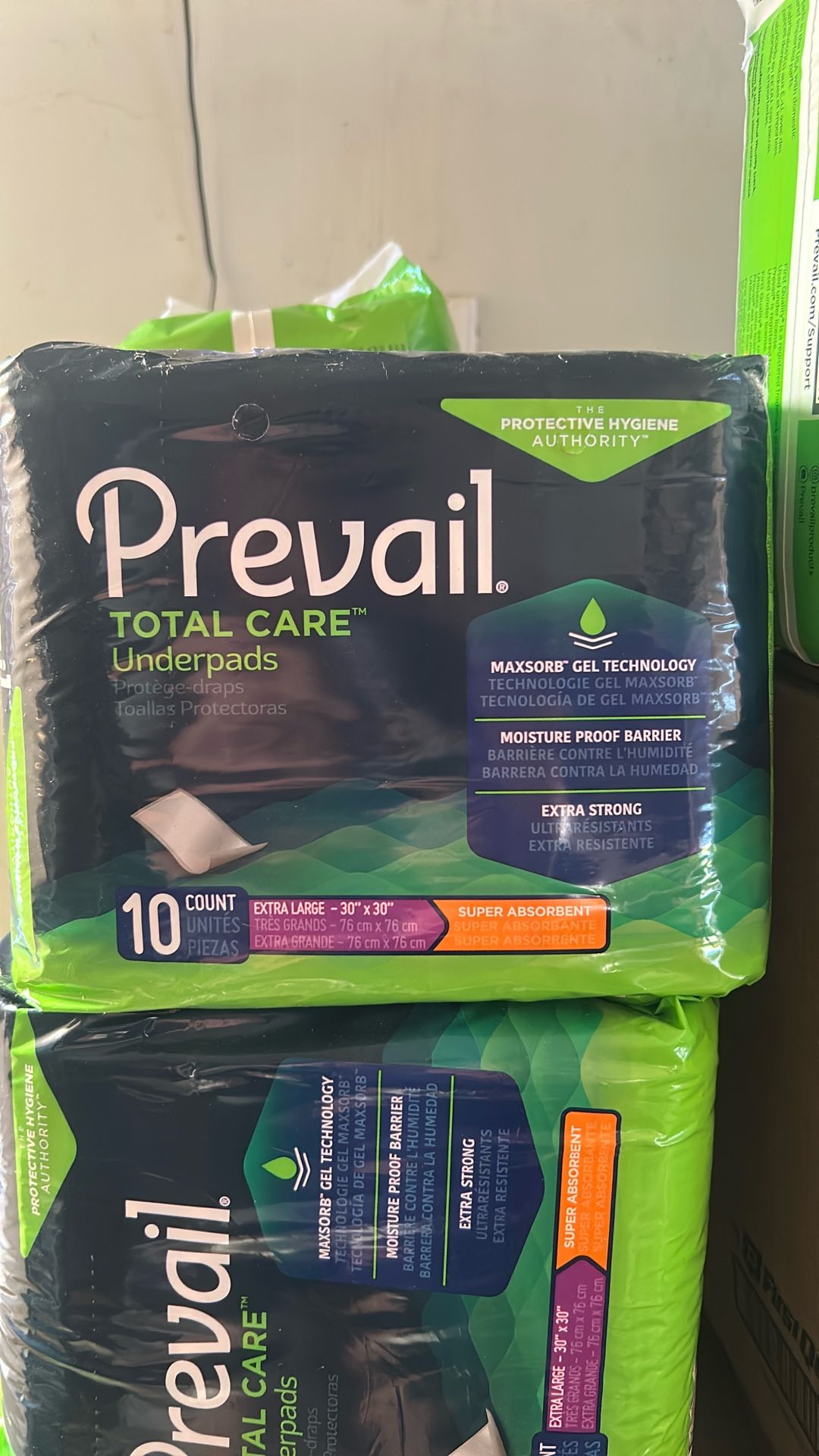 Prevail Total Care Underpads