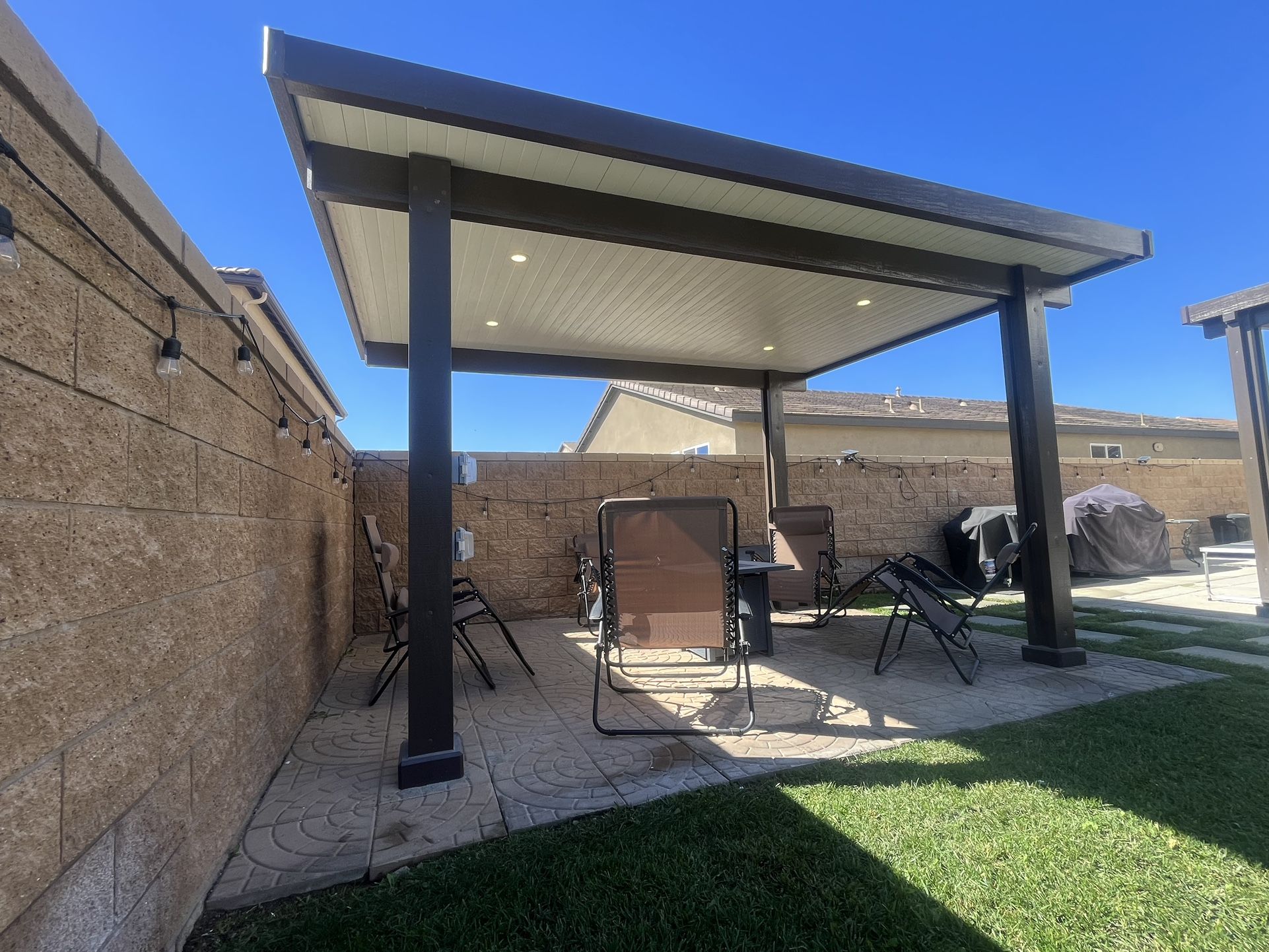 12’x12’ Solid Roof BBQ Cover Aluminum