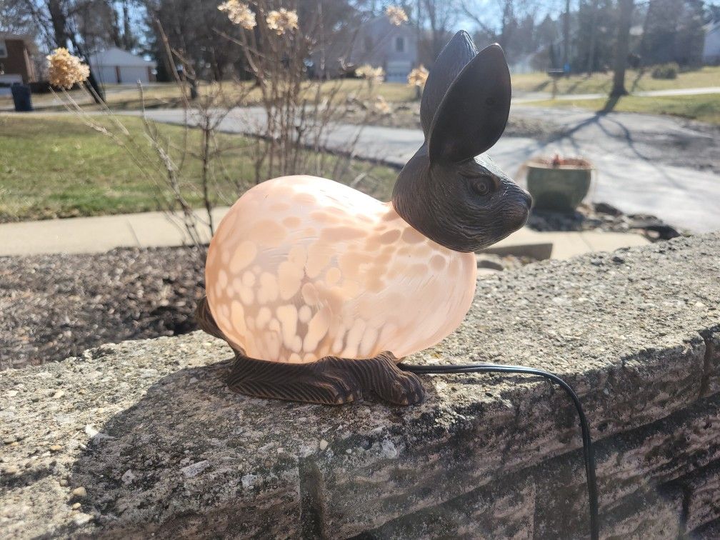 Vintage 1996 Bronze Bunny NIGHTLIGHT