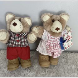 Wendy's Furskins Teddy Bears Plush Stuffed Animal 1986 Lot Vintage Collectibles