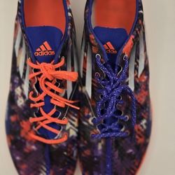 Size 11.5 - adidas Adizero Finesse Spikes Multy Color Patter Blue/ Orange .
