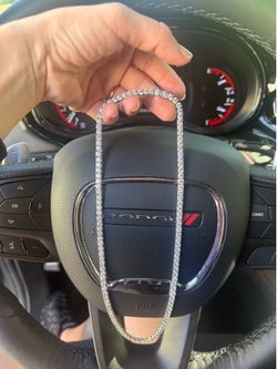 925 moissanite tennis necklace