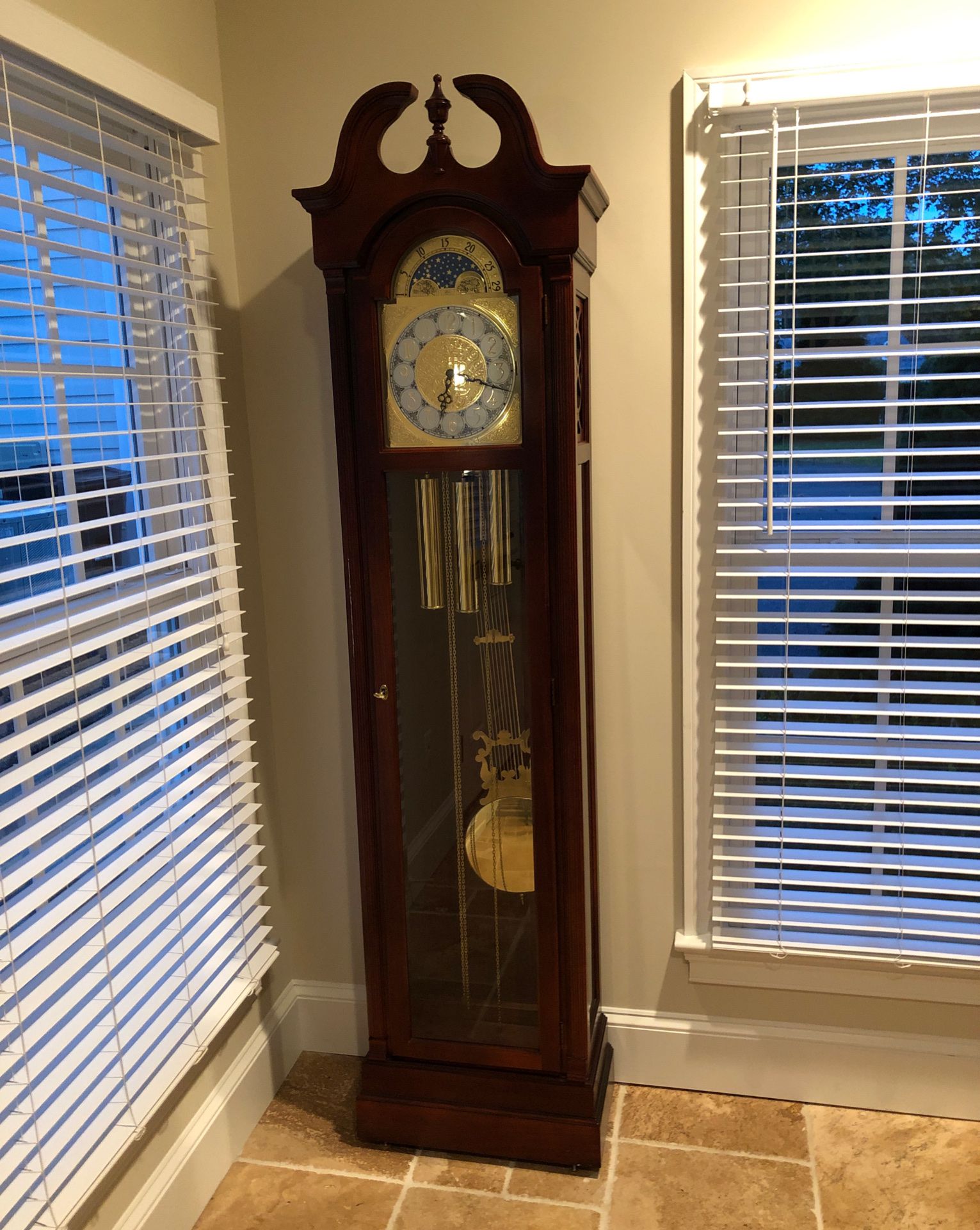 Grandfather clock. Like new condition. Keeps great time