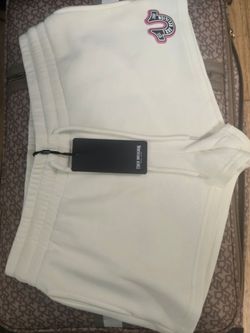 True Religion Women's White Logo Patch Lounge Shorts