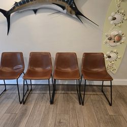 Leather Sitting Chairs (Set Of 4)