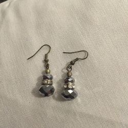 Silver shiny earrings