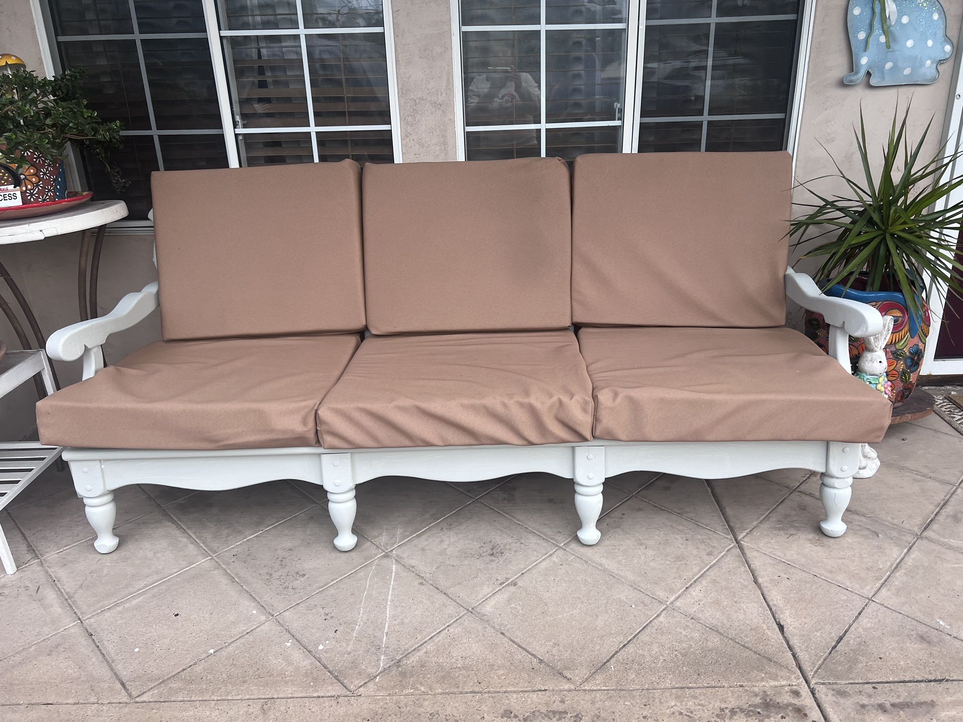 Large Wood Sofa/bench 