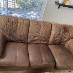Oversized Leather Couch 