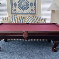 Pool Table With All The Extras Also Has A Ping Pong Table Top Not Pictured. Includes Cue-sticks, Wall Hangers And Table Cover.