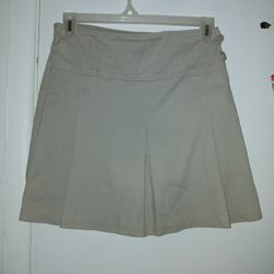 2 Pairs Of Khaki Color Skorts For School Uniforms Both Sized 18 1/2 Plus AND One White Shirt 