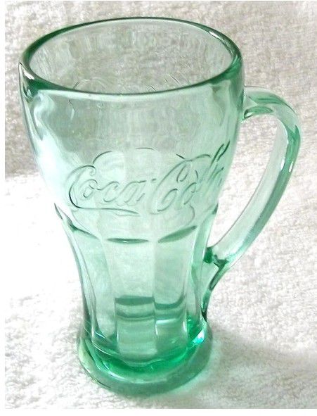 Libbey Coca Cola Heavy Glass Mug Georgia Green 14 oz Collectible