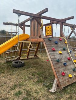 Rainbow Play Wooden Backyard Set