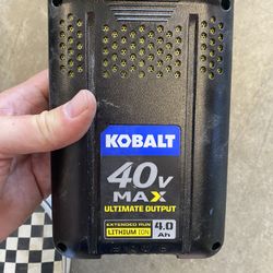 Kobalt 40v Max 4.0 Ah Battery And Charger