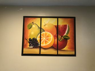 40 X 30 Fruit Still Life Framed canvas painting Wall Art