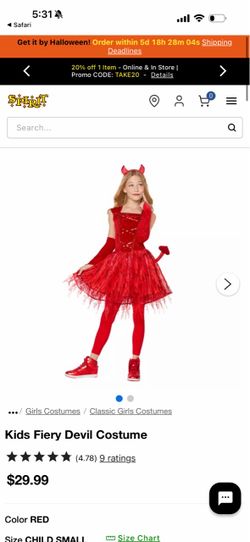 Disfraz diablita niña