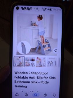 NIB 2 Step Stool Foldable Anti -Slip for kids